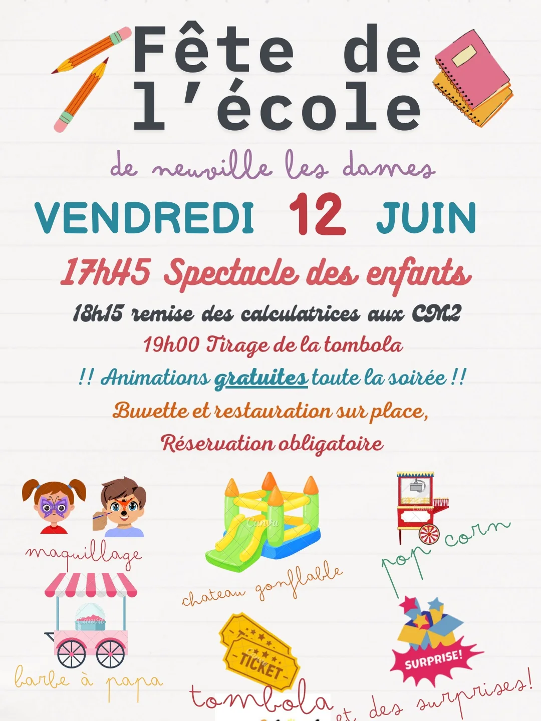 Affiche Fête de l’école 2026