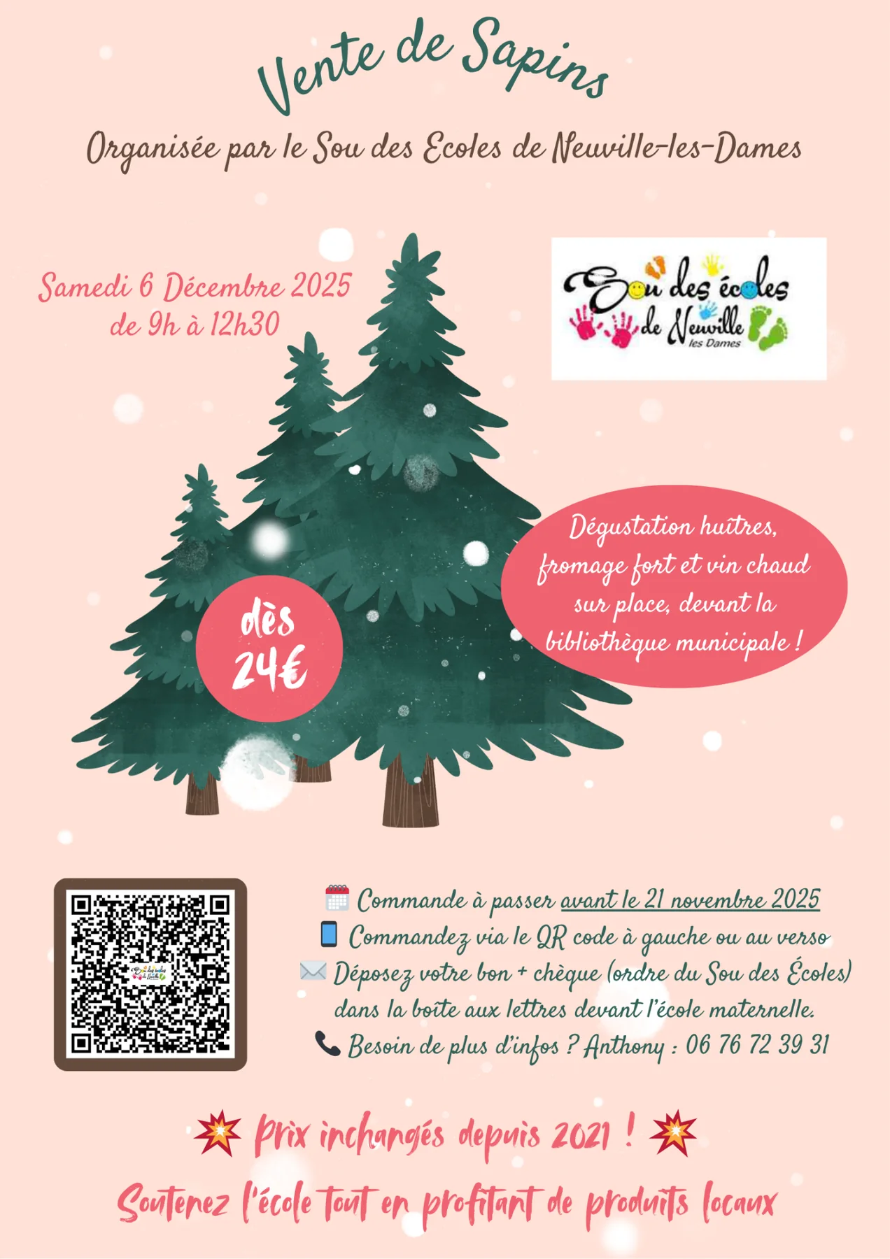Affiche Vente de sapins 2025